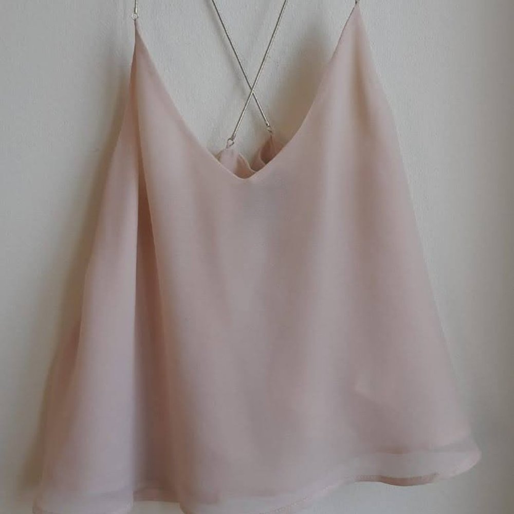 Crisscross spaghetti strap dressy top